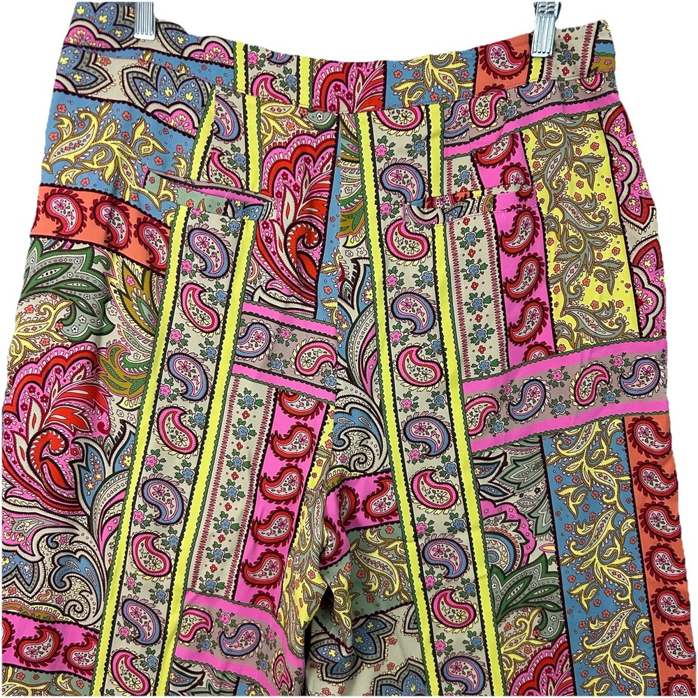Boden Pants Patchwork Paisley Wide Leg Multicolor Women's US12/UK16 - Picture 6 of 12